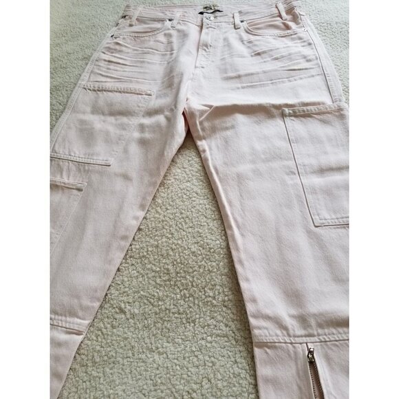 Citizens Of Humanity Abi Zipper Cargo Jeans in Carnation Pink Women's Size 26 - Picture 8 of 16